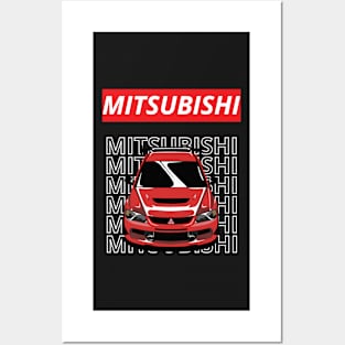 mitsubishi lancer evolution Posters and Art